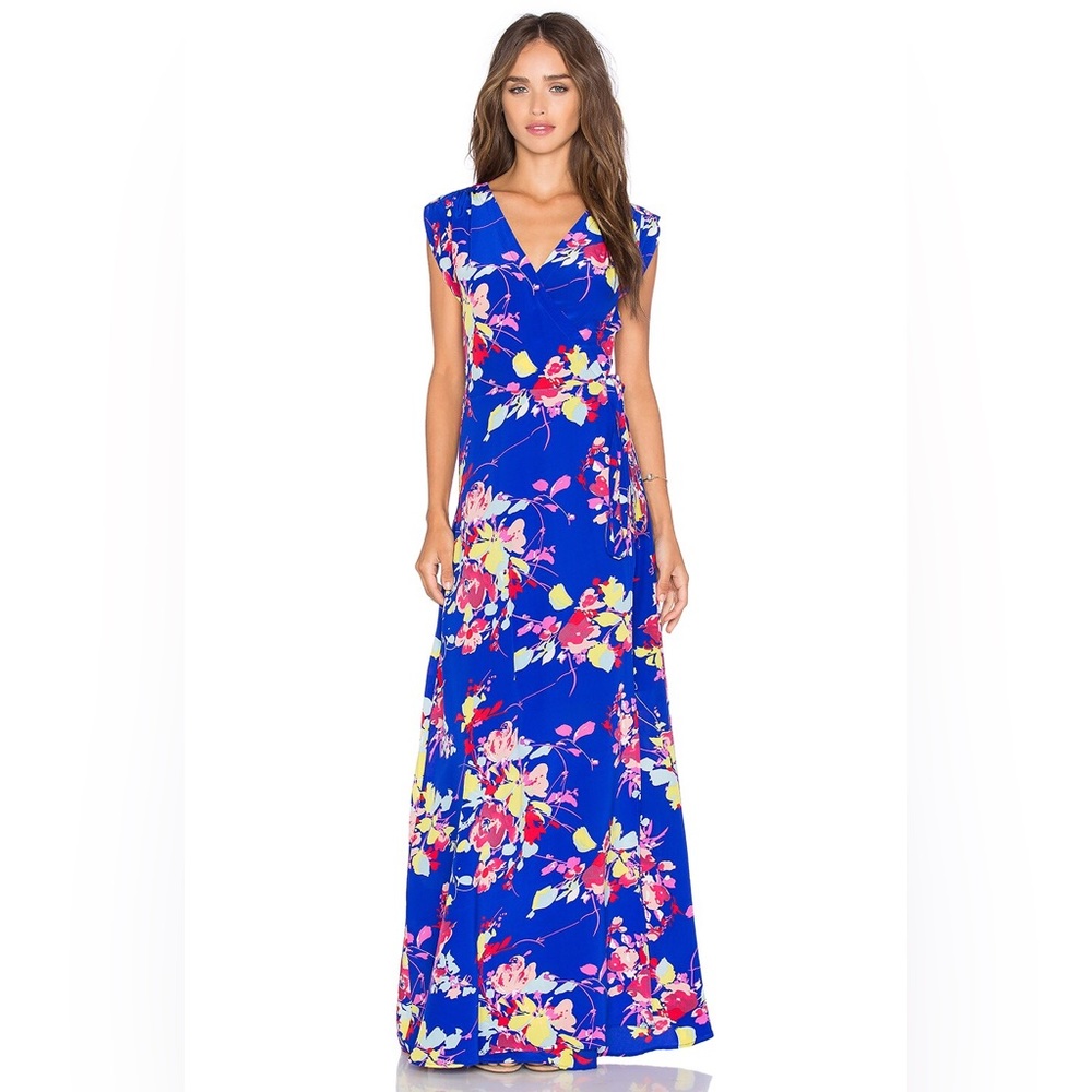 Yumi Kim Swept Away Maxi Dress in Royal Blue Blossom